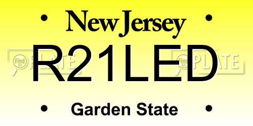 R21LED New Jersey License Plate