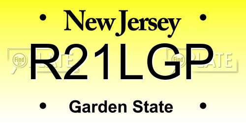 R21LGP New Jersey License Plate