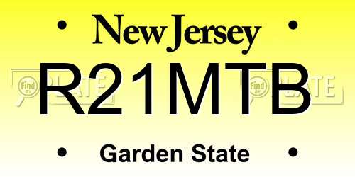 R21MTB New Jersey License Plate