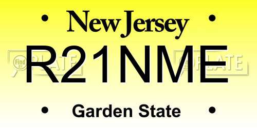 R21NME New Jersey License Plate
