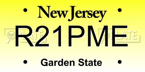 R21PME New Jersey License Plate