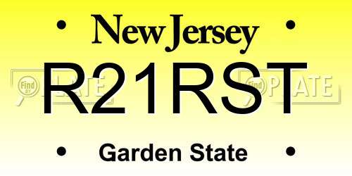 R21RST New Jersey License Plate