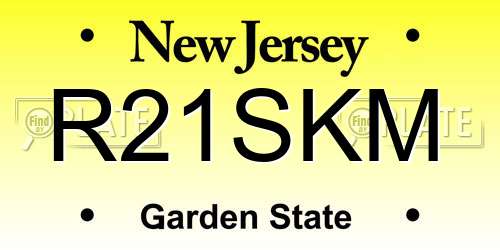 R21SKM New Jersey License Plate