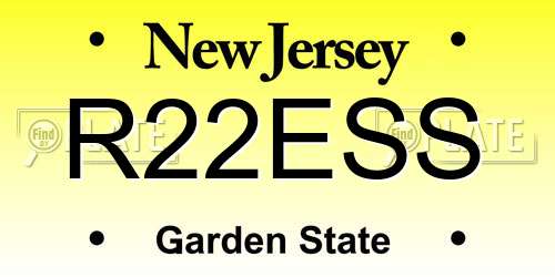 R22ESS New Jersey License Plate