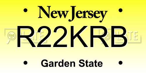R22KRB New Jersey License Plate