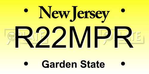 R22MPR New Jersey License Plate