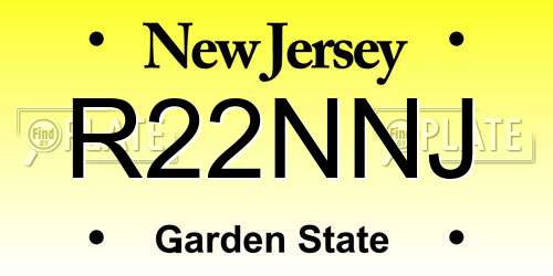 R22NNJ New Jersey License Plate
