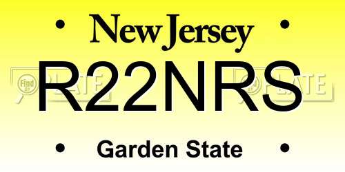 R22NRS New Jersey License Plate