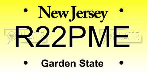 R22PME New Jersey License Plate