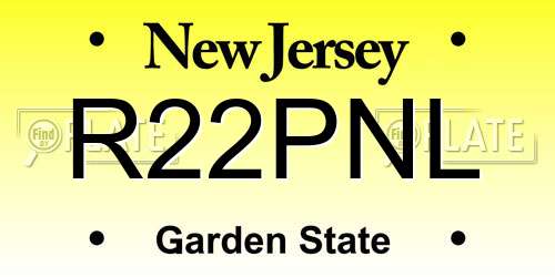 R22PNL New Jersey License Plate