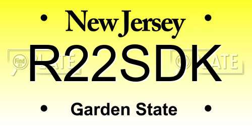 R22SDK New Jersey License Plate