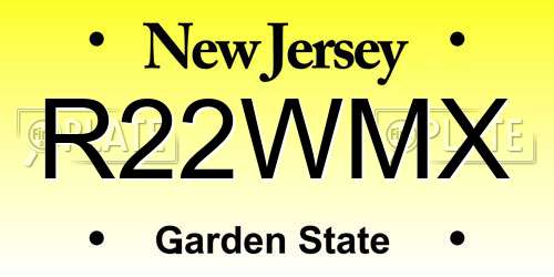 R22WMX New Jersey License Plate