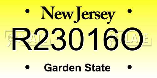 R23016O New Jersey License Plate