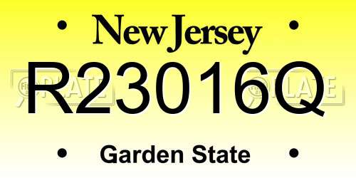 R23016Q New Jersey License Plate