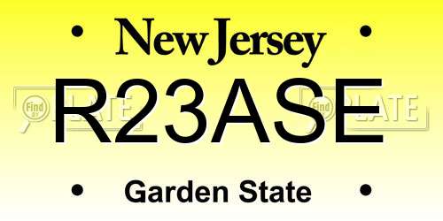 R23ASE New Jersey License Plate