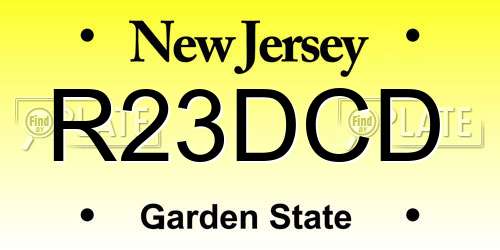 R23DCD New Jersey License Plate