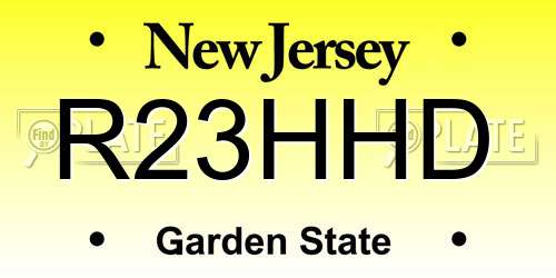 R23HHD New Jersey License Plate