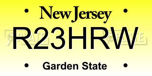 R23HRW New Jersey License Plate