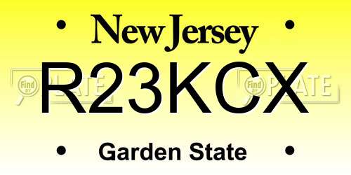R23KCX New Jersey License Plate