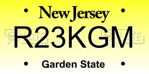 R23KGM New Jersey License Plate