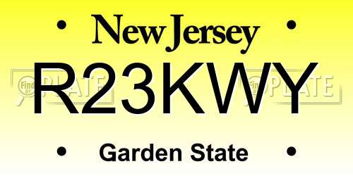 R23KWY New Jersey License Plate