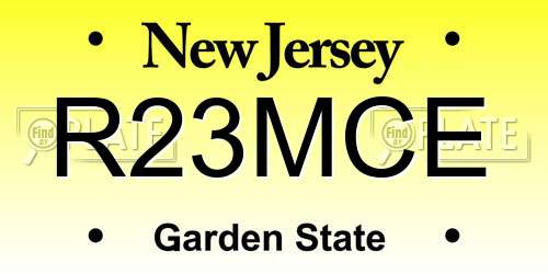 R23MCE New Jersey License Plate