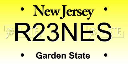 R23NES New Jersey License Plate