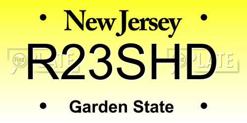 R23SHD New Jersey License Plate