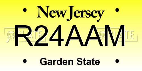 R24AAM New Jersey License Plate