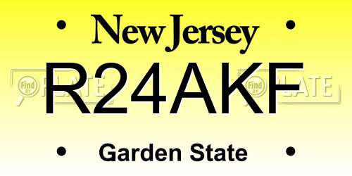 R24AKF New Jersey License Plate