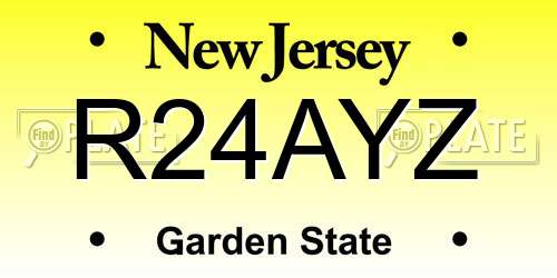 R24AYZ New Jersey License Plate