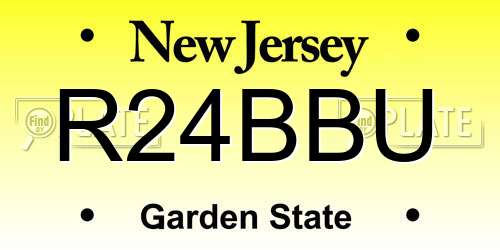 R24BBU New Jersey License Plate