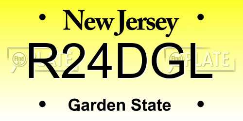R24DGL New Jersey License Plate