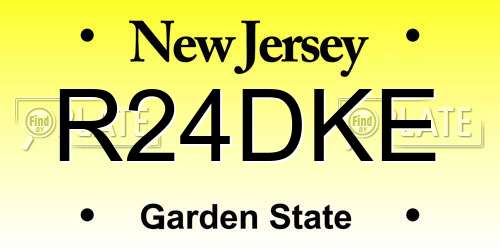 R24DKE New Jersey License Plate