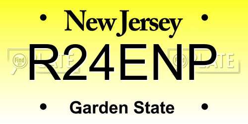 R24ENP New Jersey License Plate
