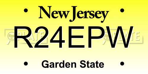 R24EPW New Jersey License Plate