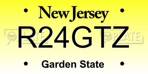 R24GTZ New Jersey License Plate