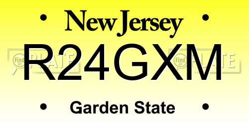 R24GXM New Jersey License Plate