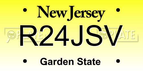 R24JSV New Jersey License Plate