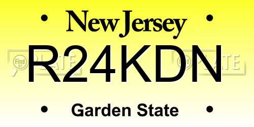 R24KDN New Jersey License Plate