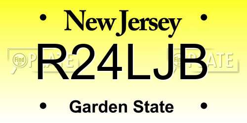 R24LJB New Jersey License Plate