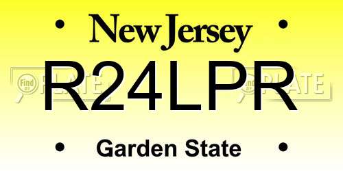 R24LPR New Jersey License Plate