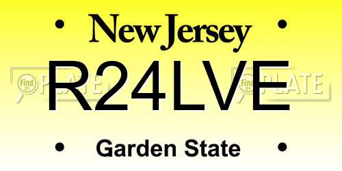 R24LVE New Jersey License Plate