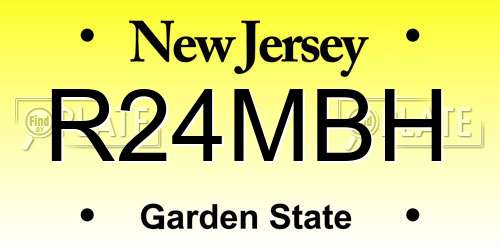 R24MBH New Jersey License Plate