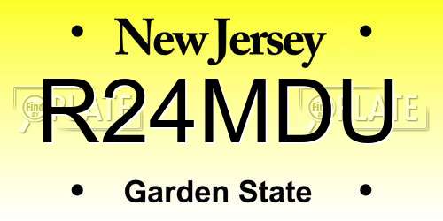 R24MDU New Jersey License Plate