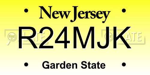 R24MJK New Jersey License Plate