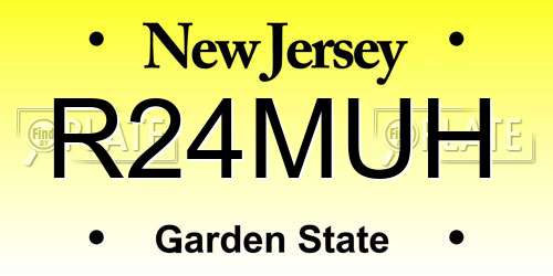 R24MUH New Jersey License Plate