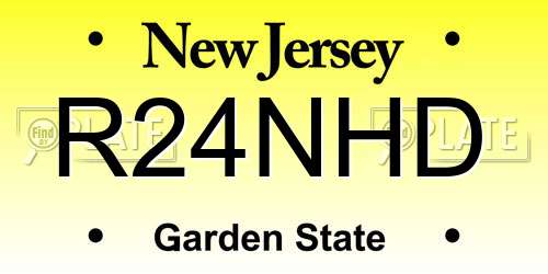 R24NHD New Jersey License Plate