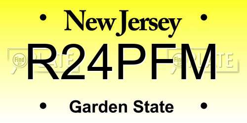 R24PFM New Jersey License Plate