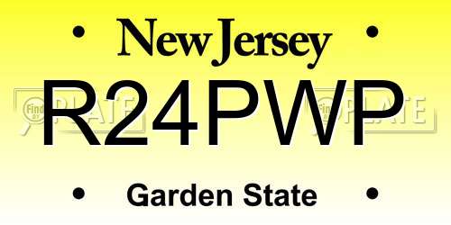 R24PWP New Jersey License Plate